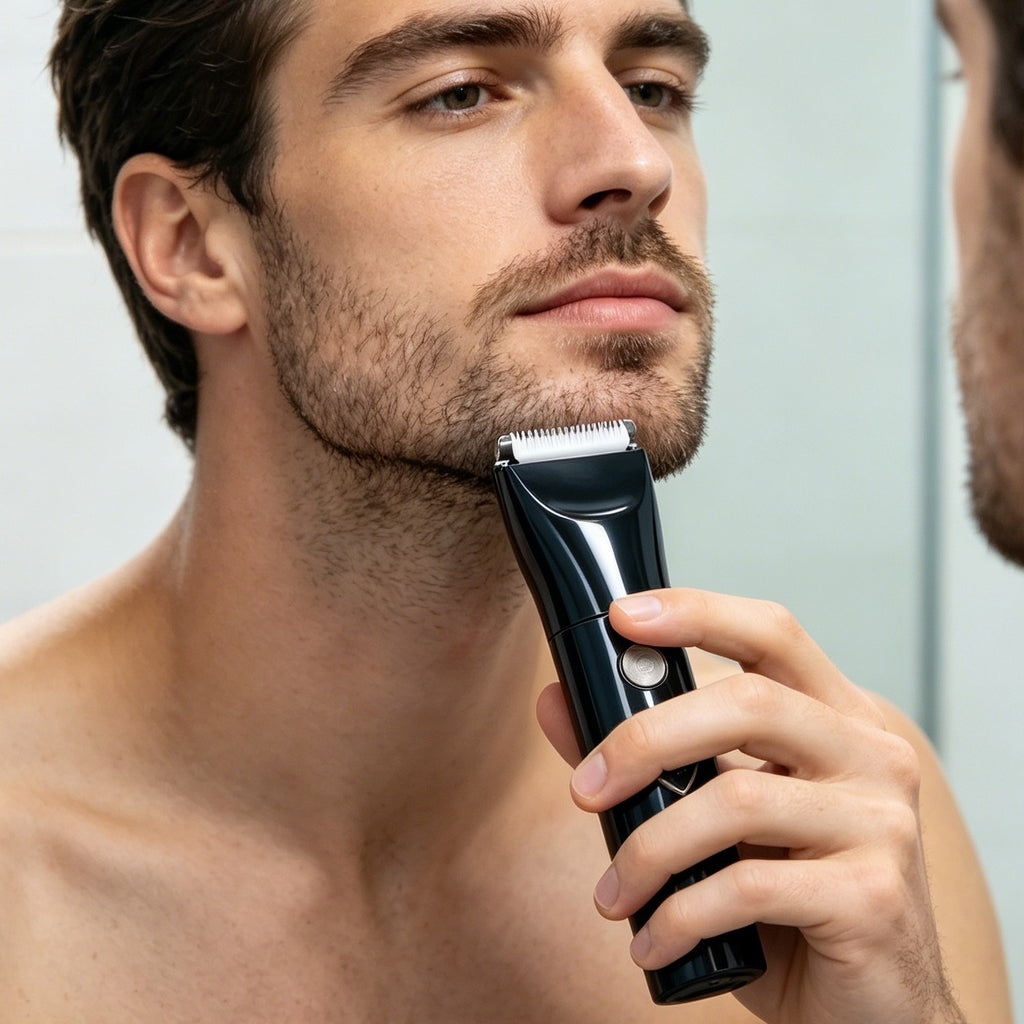 Cordless 5-in-1 Men's Grooming Kit with T-Blade Trimmer & LED Display