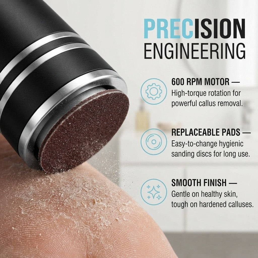 Electric Foot Callus Remover 360° Rotating Sanding Head Personal Care