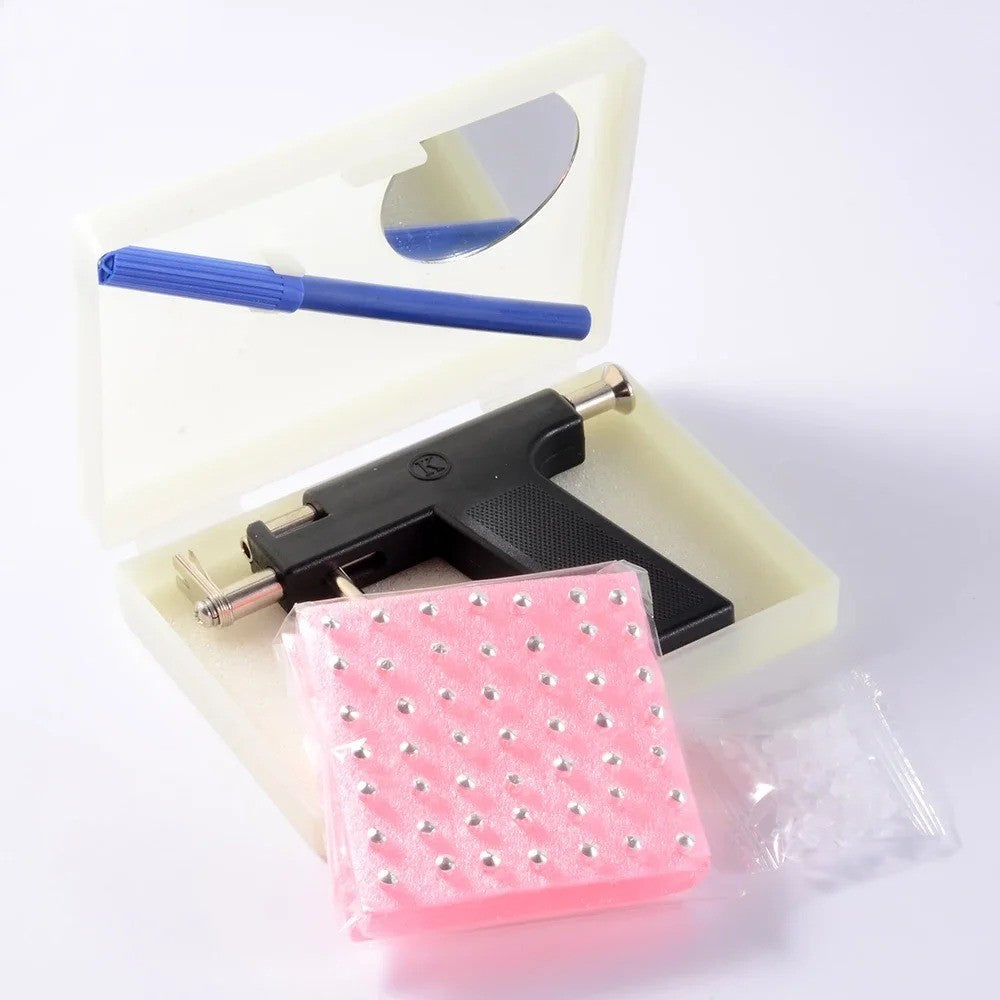 Professional Ear Piercing Gun Kit with 98 Studs – DIY Body Jewelry Tool