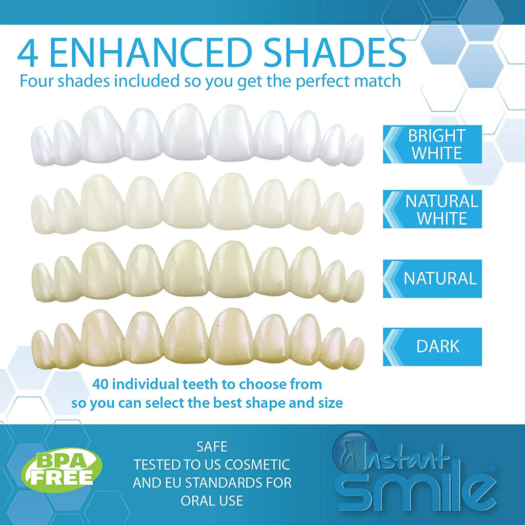 Temporary Tooth Replacement Kit for Missing Teeth - Natural Look, Multi Shade