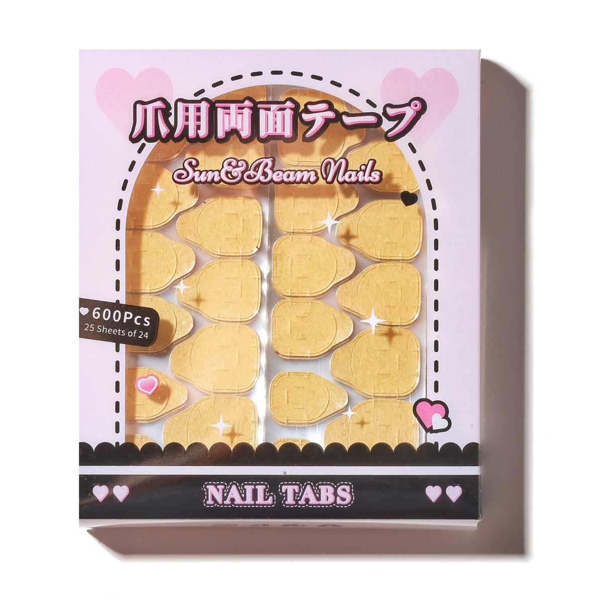 Nail Tips Adhesive Tabs 25 Sheets Strong Waterproof Double Sided Stickers