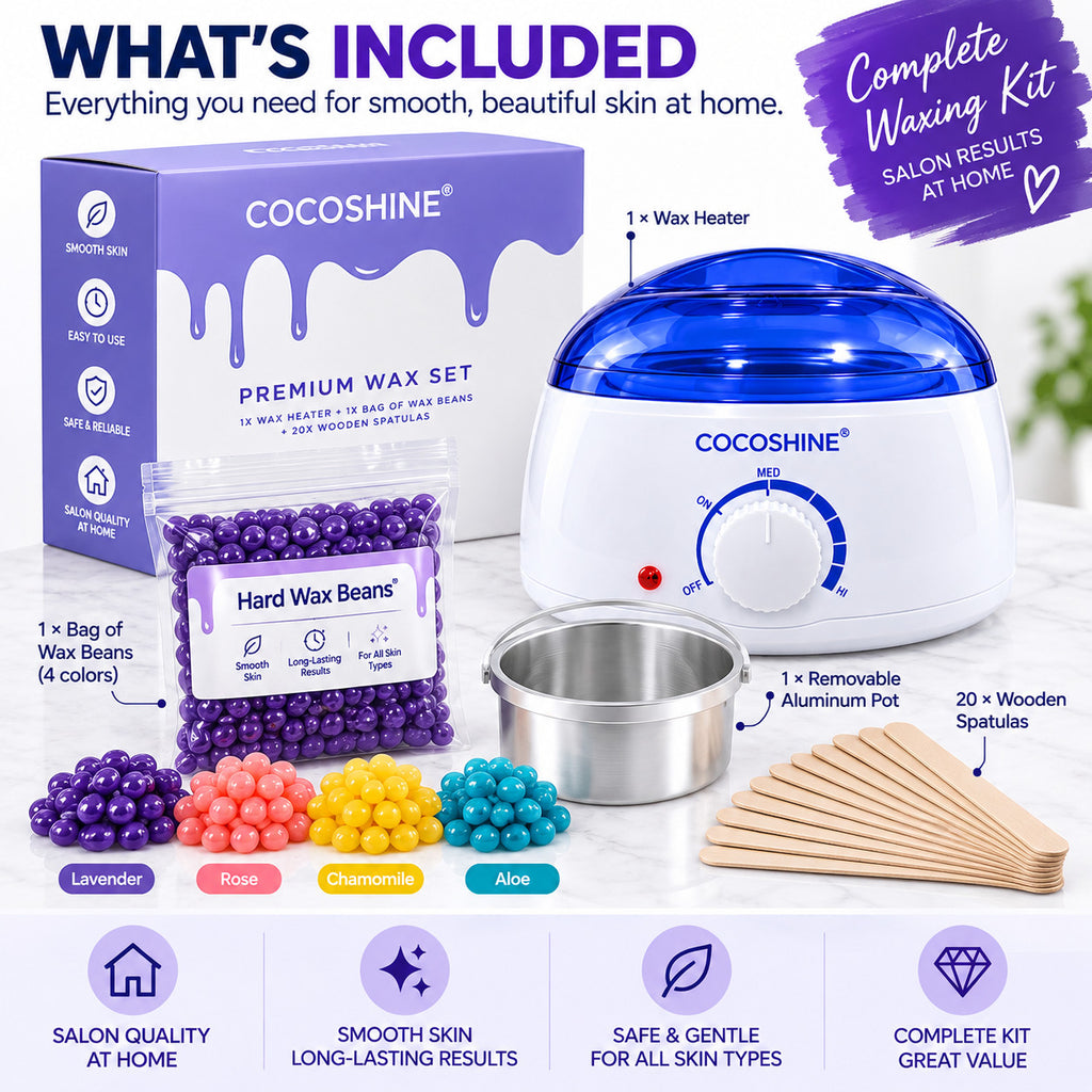 Electric Wax Warmer Hair Removal Heater with Removable Pot & Spatulas