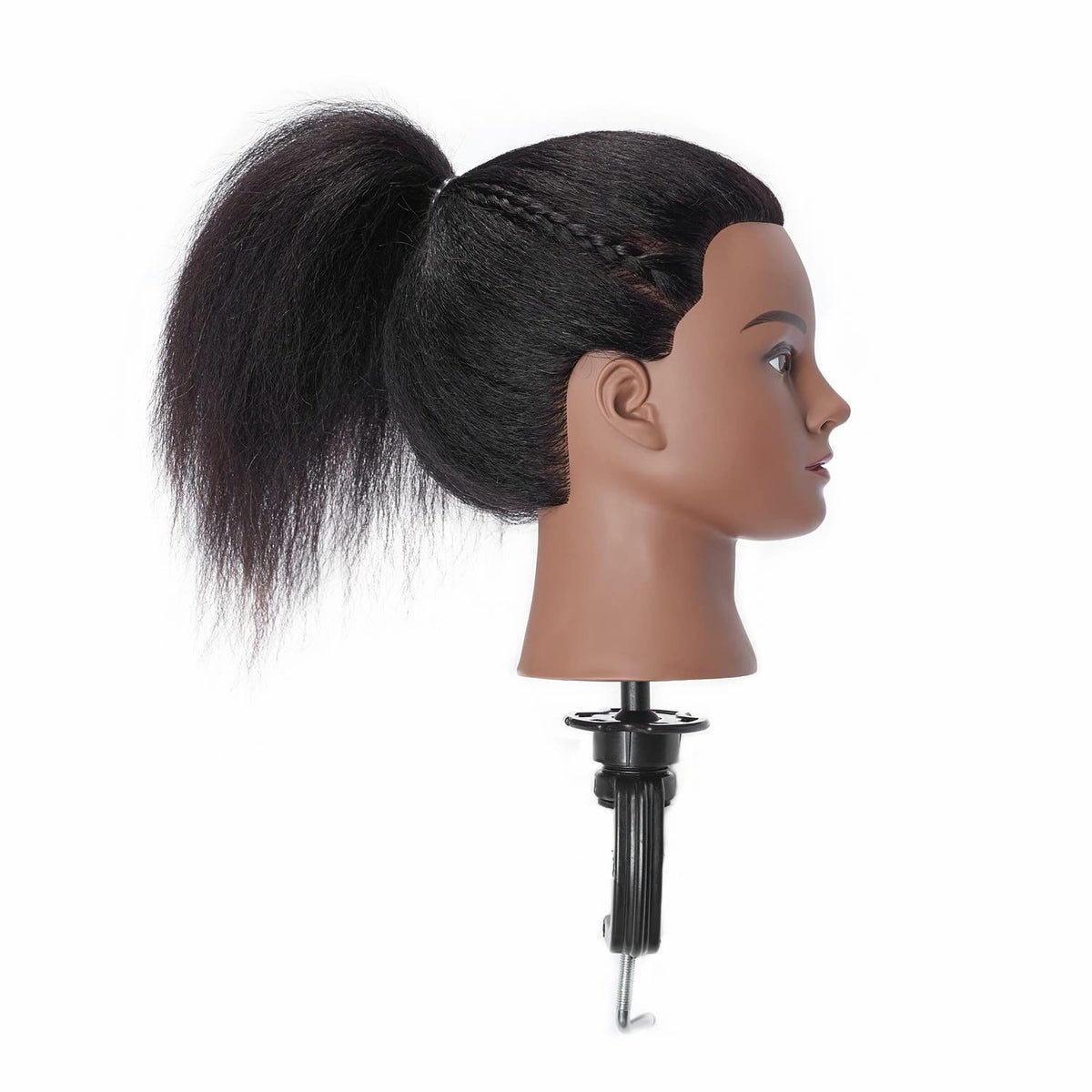 14-Inch Human Hair Mannequin Head for Cosmetology Training & Styling