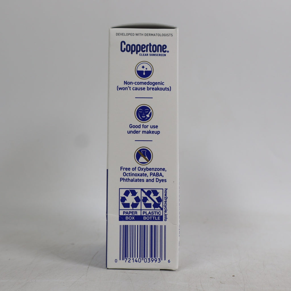 Coppertone SPF60+ Face Sunscreen Invisible Finish 2 Pack