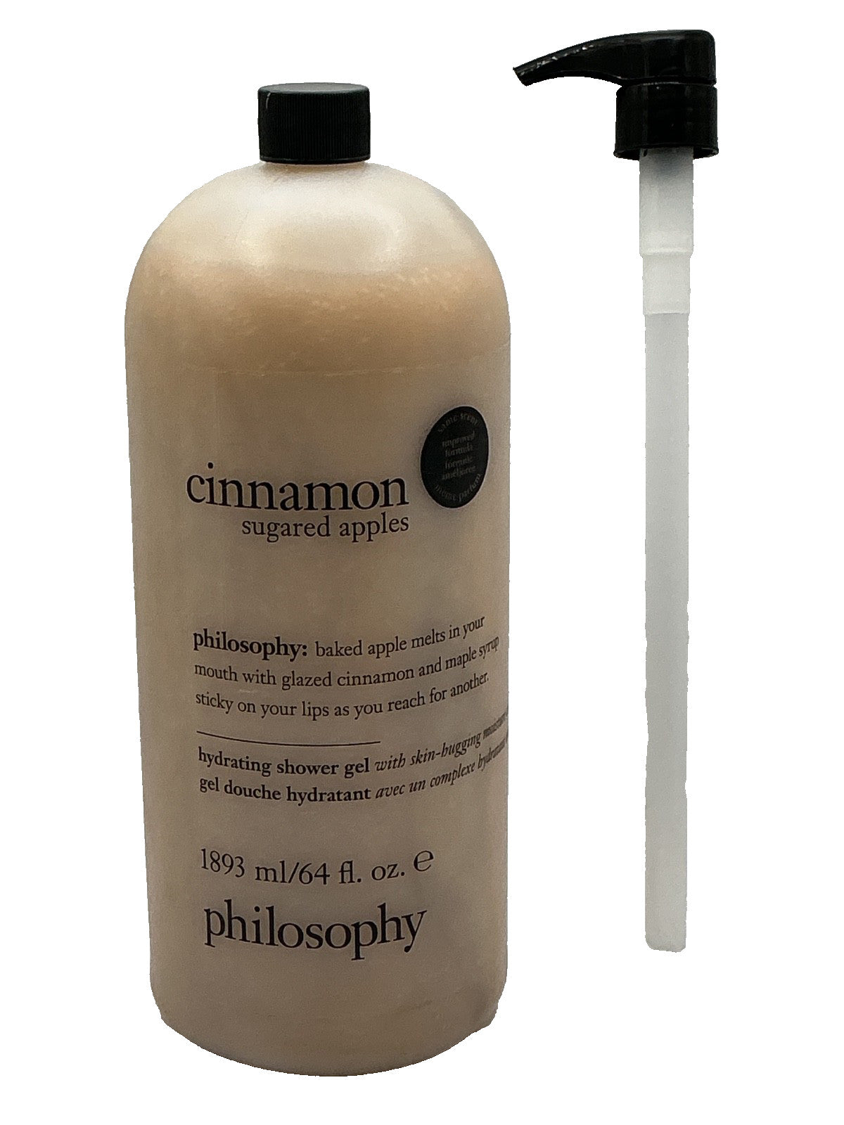 Philosophy Cinnamon Sugared Apples 3-in-1 Hydrating Shower Gel 64 oz No Pump