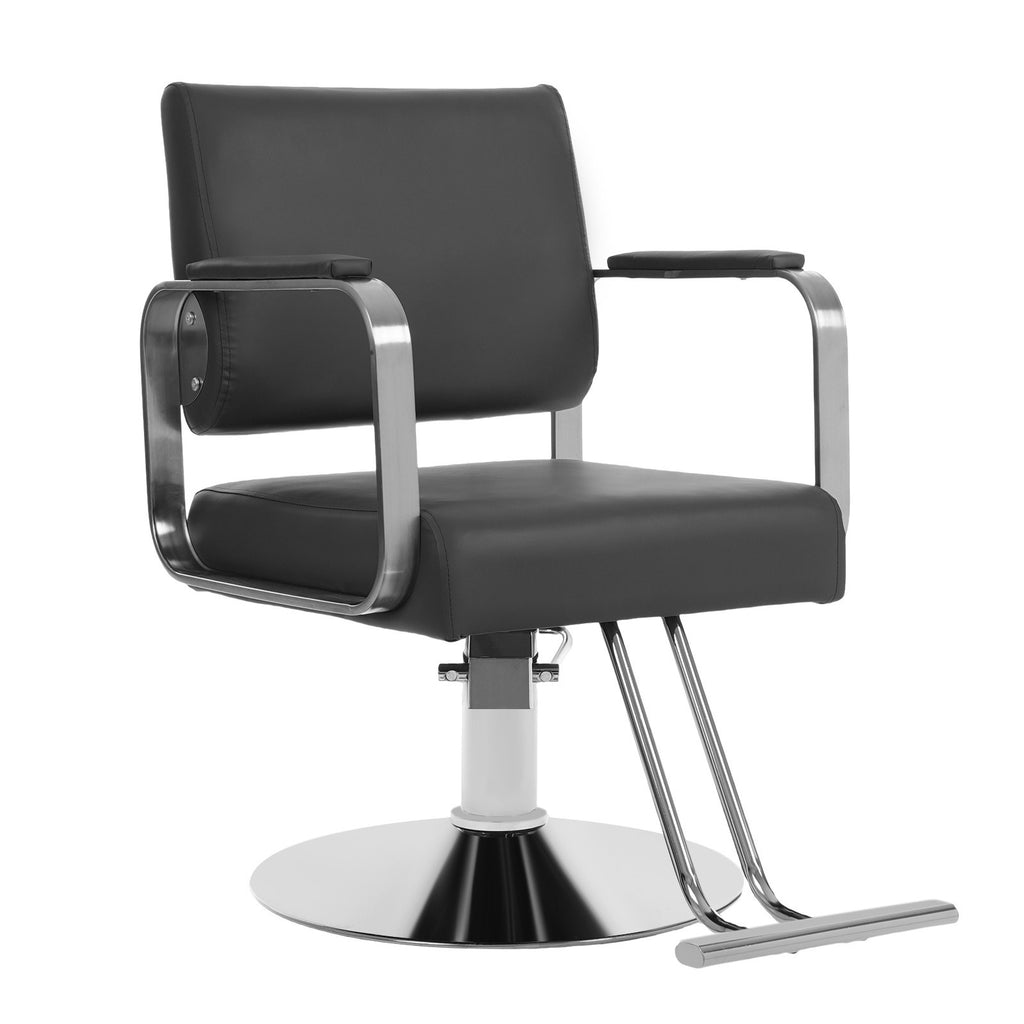 Adjustable 360° Rotatable Barber Chair with PU Cushion for Salon