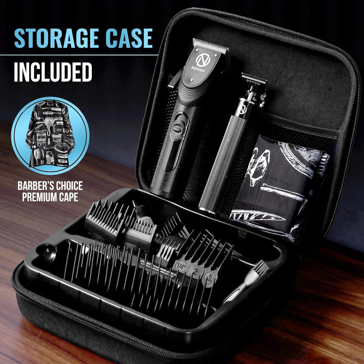 Professional Hair Clippers for Men with 23-Piece Barber Kit & Cordless Trimmer Set