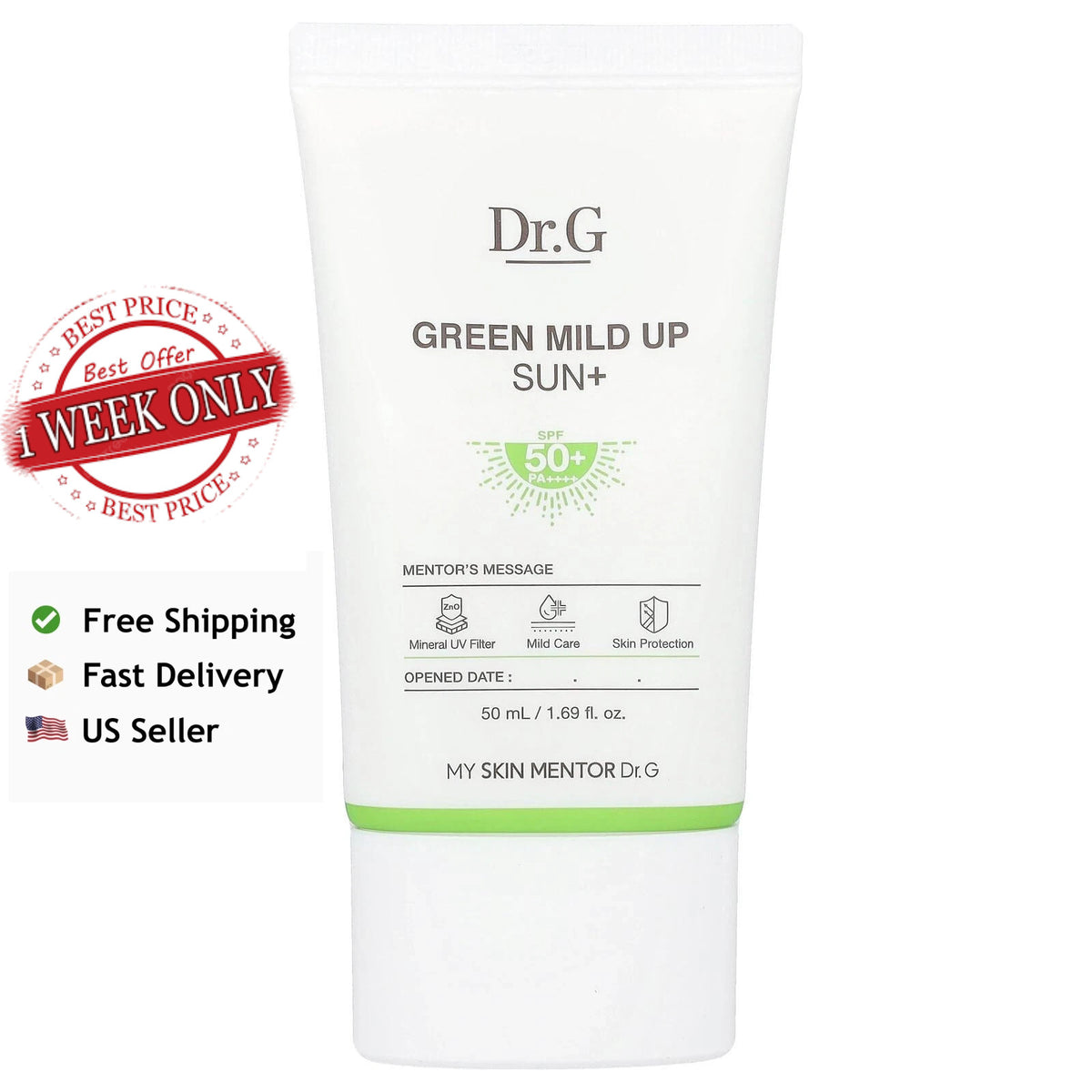 SPF50 PA++++ Sunscreen for Sensitive Skin 50ml UV & Blue Light Protection