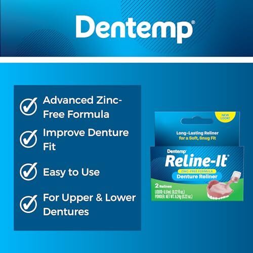 Denture Reline Kit - Advanced Formula for Upper & Lower Dentures - Multiple Pack Sizes