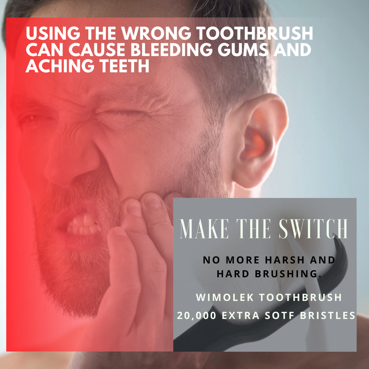 Extra Soft Micro-Nano Toothbrush for Sensitive Gums and Teeth - 2 Pack