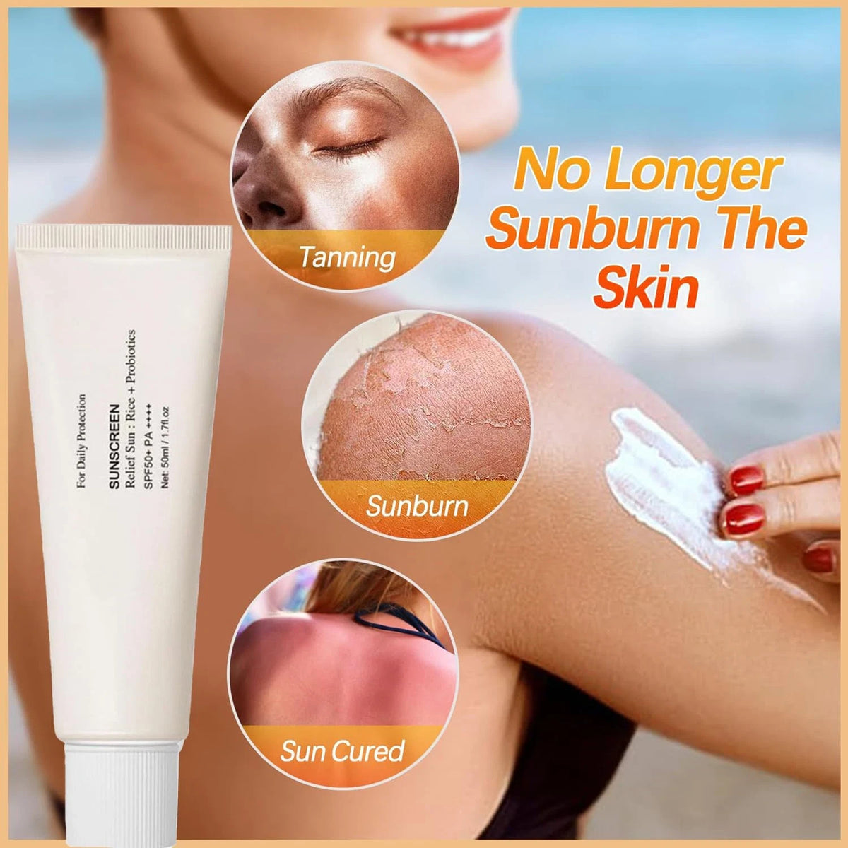 SPF 50+ Sunscreen with Rice & Probiotics - 3-Pack 150ml