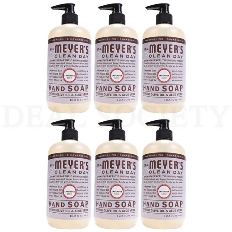 Lavender Scent Liquid Hand Soap 12.5oz - Pack of 6 | Paraben-Free