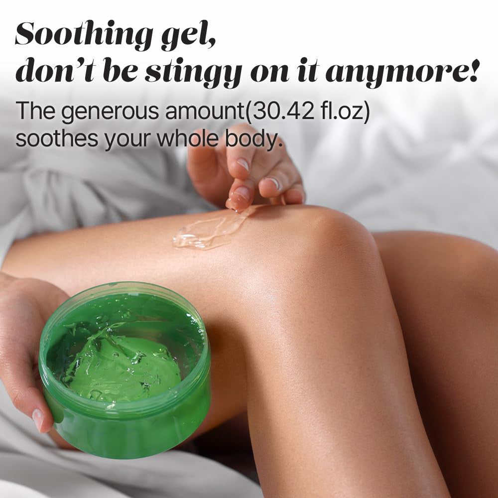 Aloe Vera Soothing Gel Pack of 3 - Hydrating & Cooling Skin Relief, 10.14 fl oz each