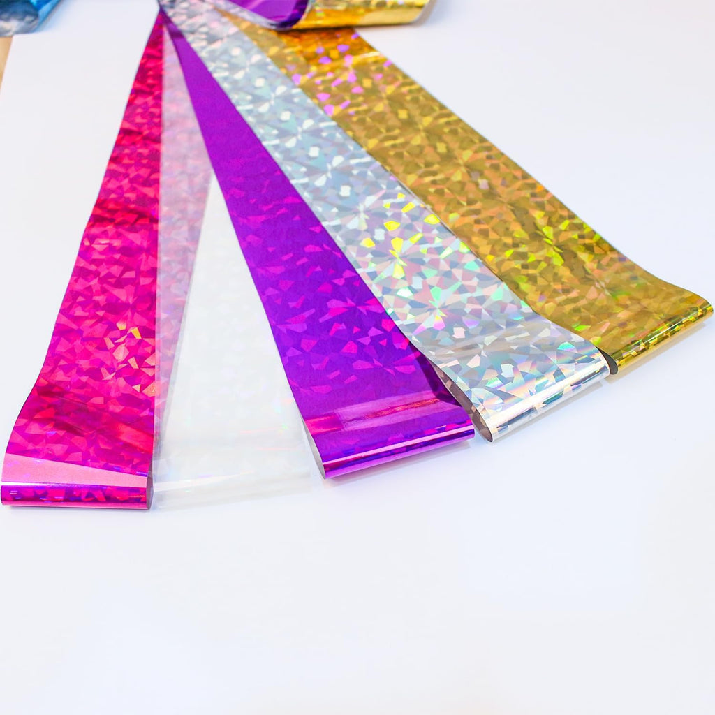 Iridescent Nail Foil Sheets - Holographic Transfer for Nail Art, 10 Rolls