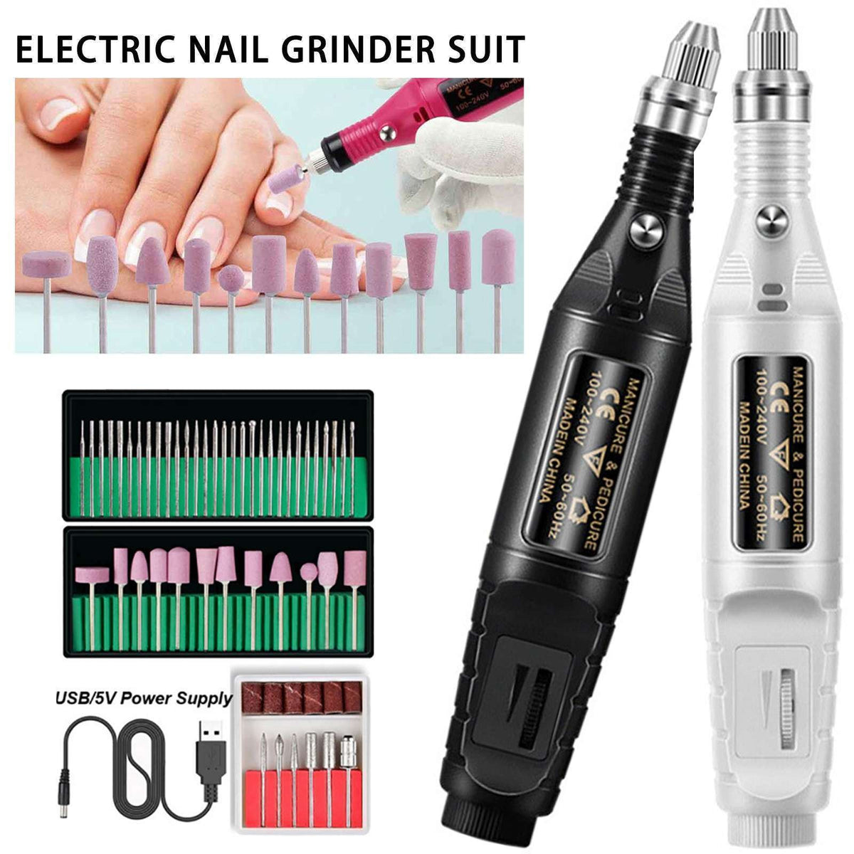Electric Nail Grinder for Thick Toenails Manicure Pedicure Set Professional