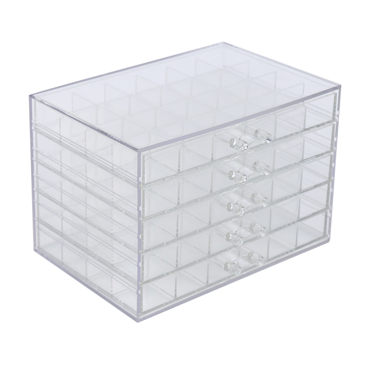 Acrylic Nail Art Storage Box 5-Layer Drawer Organizer with 120 Compartments