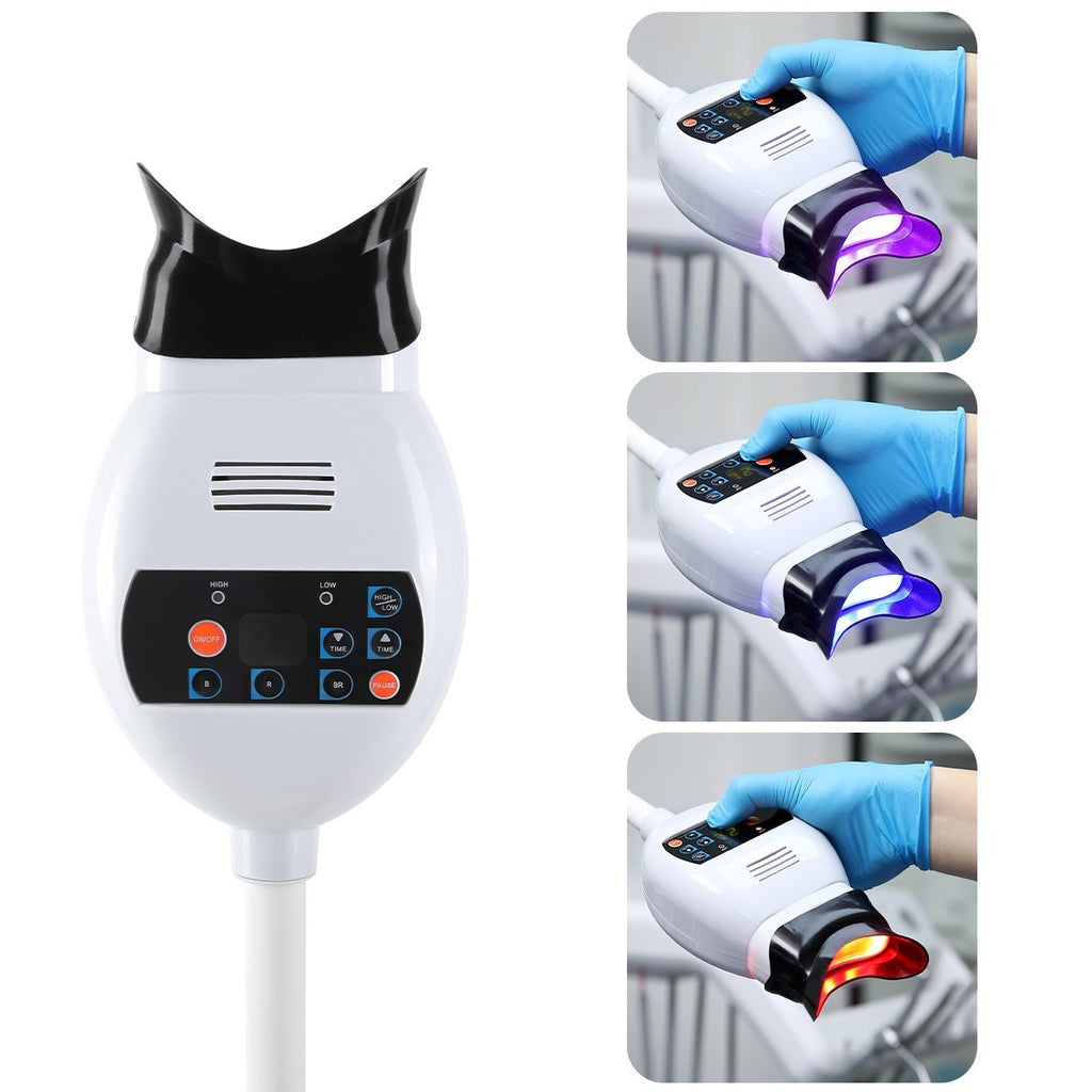 Dental Whitening Light with Goggles Triple Color LED for Teeth & Oral Examination