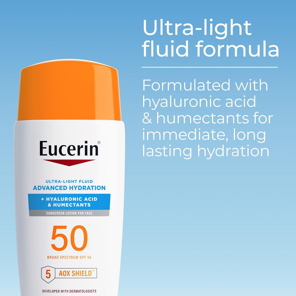 Eucerin Sun Advanced Hydration SPF 50 Face Sunscreen 1.7oz Ultra-Light Gel