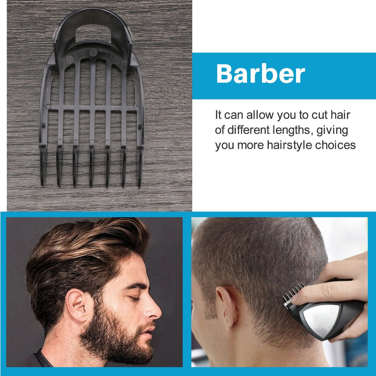 Adjustable 3-15mm Hair Comb for Hair Clipper & Trimmer Models QC5510 QC5580