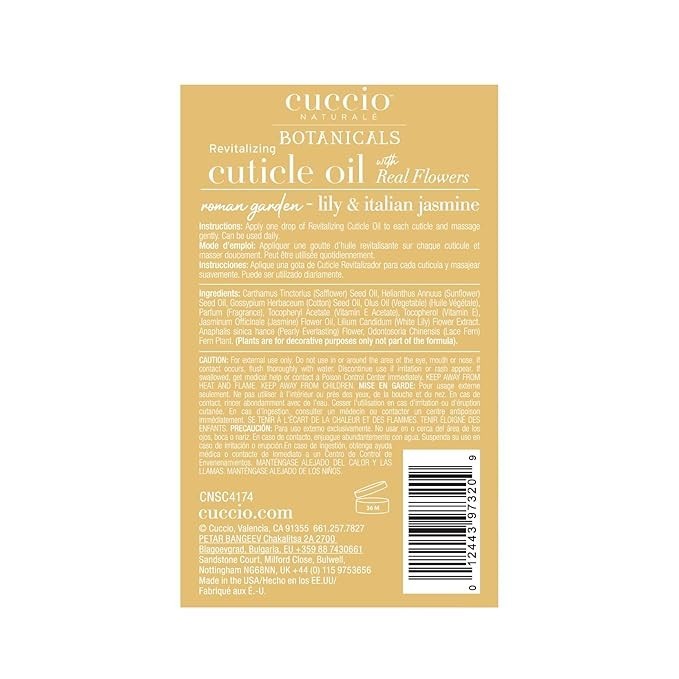 Revitalizing Cuticle Oil with Real Flowers 2.1oz - Nourishing Nail Care