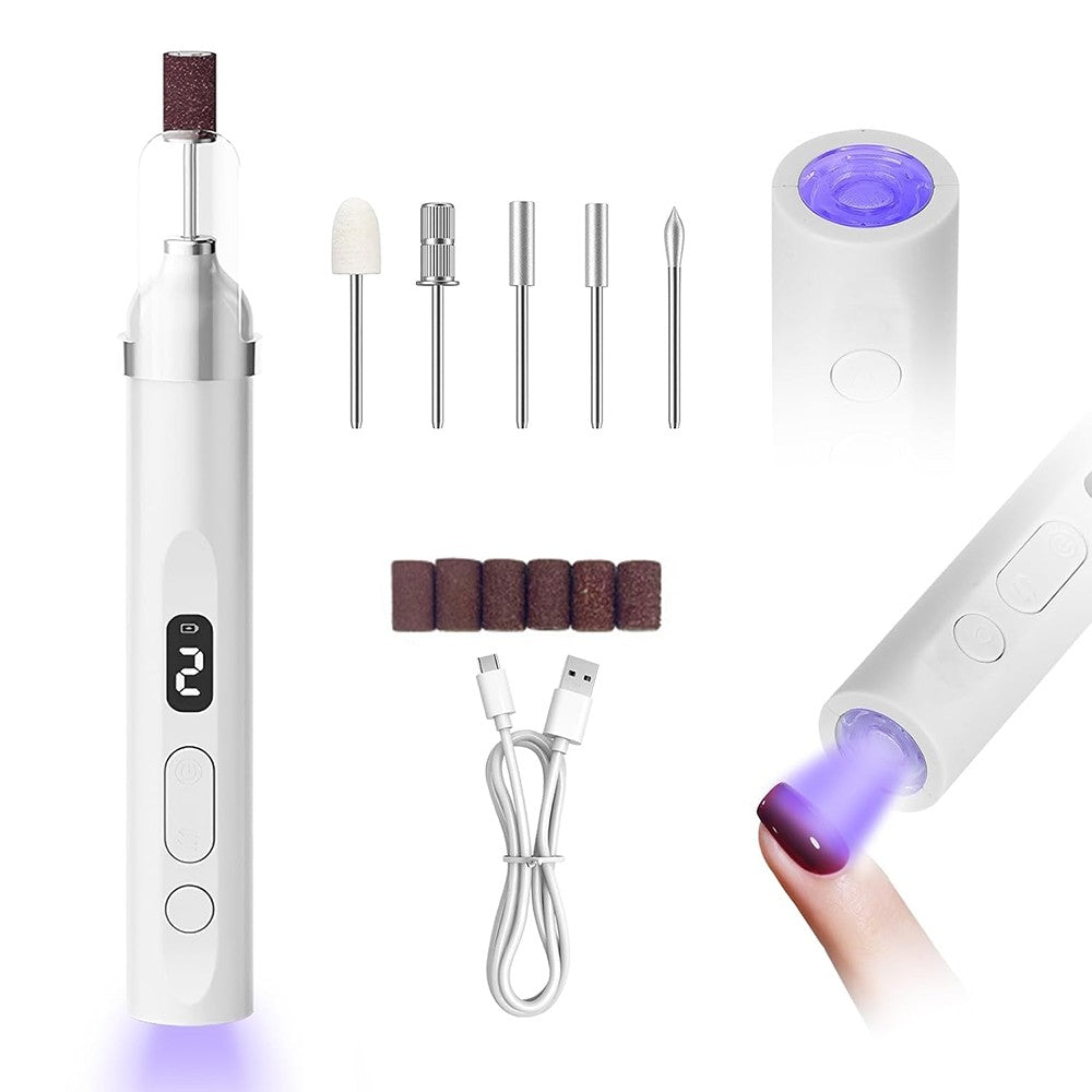Electric Nail Drill for Manicure Pedicure Thick Toenails - Adjustable Speed & Low Noise