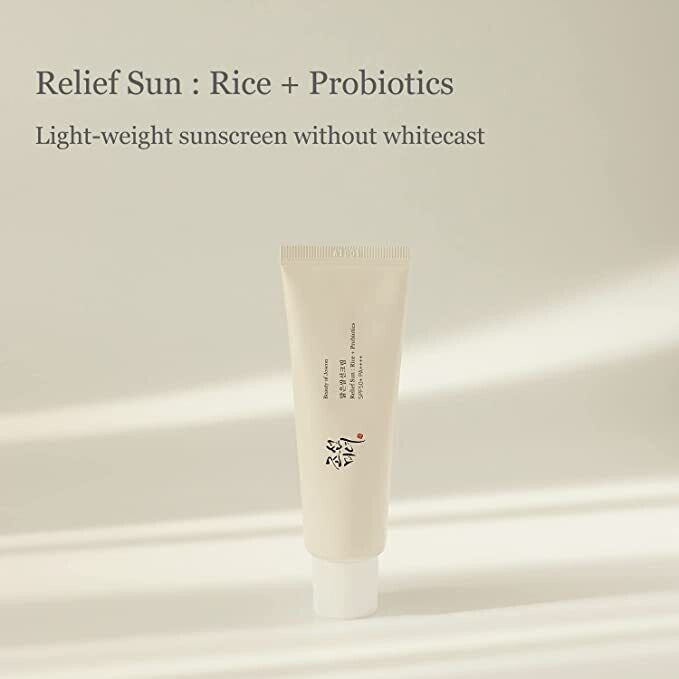 Organic Sunscreen SPF50+ PA++++ Rice & Probiotics 50ml - Sensitive Skin Friendly