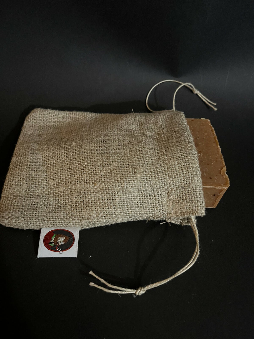 Travel Soap Bag for Men - Waterproof Burlap Linen Protective Container