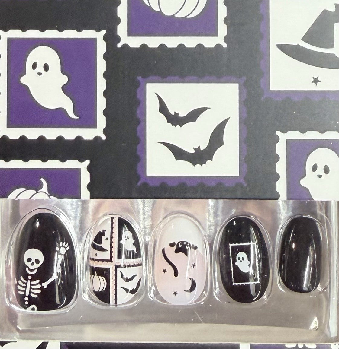 Red Aspen Dead but Darling Halloween Short Almond Press-On Nails - Dallas Style