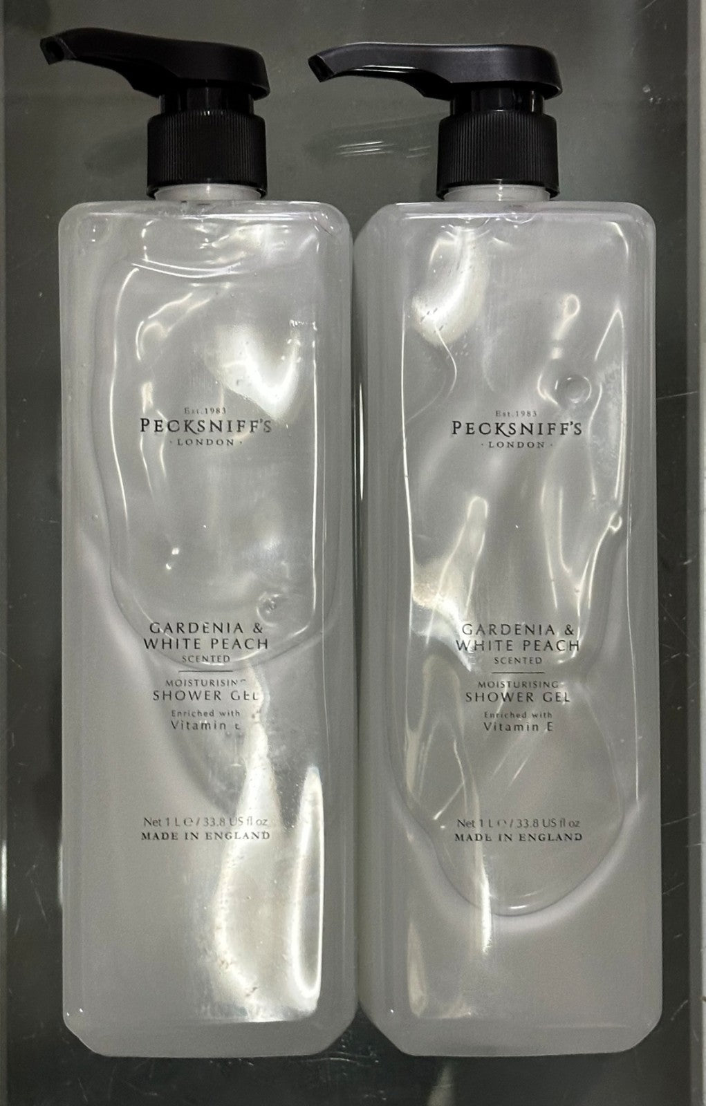 (2-Pack) Moisturizing Shower Gel with Vitamin E & Peach - British Fragrance, 1L