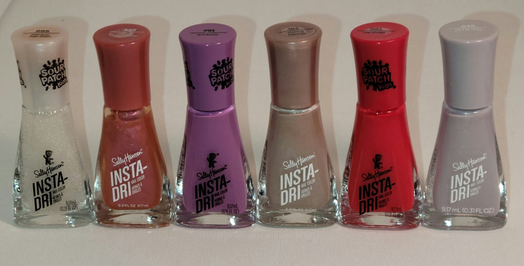 Set of 6 Sally Hansen Insta Dry Nail Polishes - Fast Drying, New
