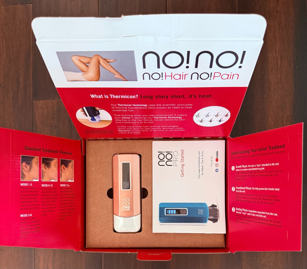No!No! Pro Deluxe Hair Removal System Rose - Painless Face & Body Laser Device
