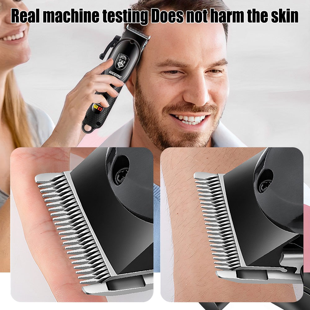 Cordless Hair Clipper and Trimmer Set for Men with Adjustable Blade LED Display