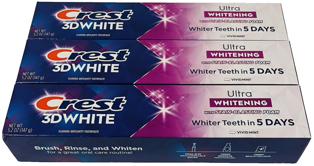Whitening Toothpaste with Fluoride - Vivid Mint, 3 Pack, 15.6 oz