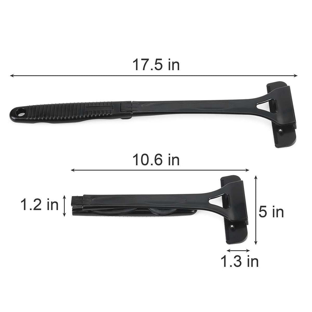 Back Hair Removal Shaver with Long Handle, 3-Blade Body Groomer Set