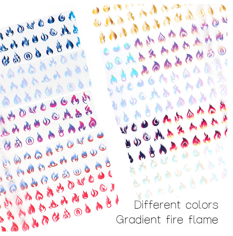 10Pcs Nail Art Foil Transfer Stickers for Gradient & Metallic Nail Decoration