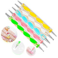 Multicolor Nail Art Dotting Pen Set for Marbleizing & Detailing - 5 Pieces