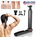 Men's Electric Back Shaver Rechargeable Foldable Body Hair Removal Razor