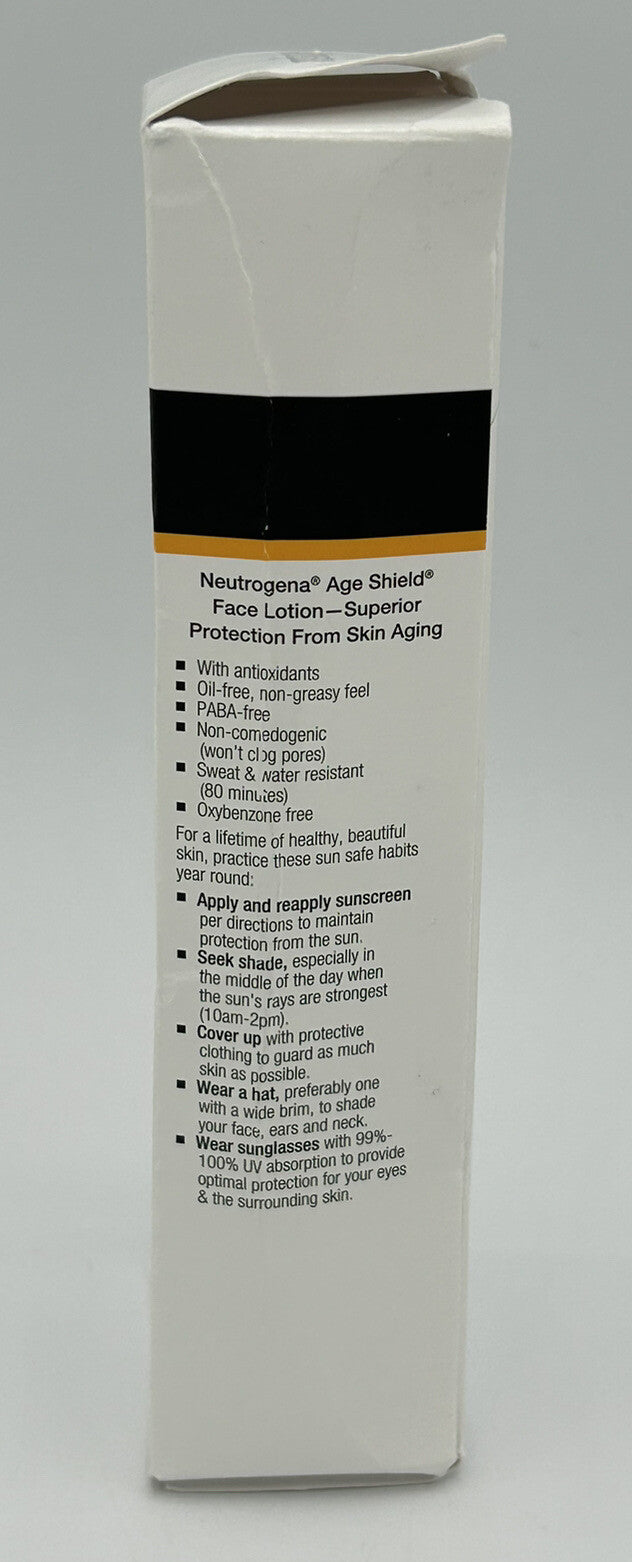 Neutrogena Oil-Free Sunscreen Lotion SPF 70 Age Shield Water Resistant 3oz