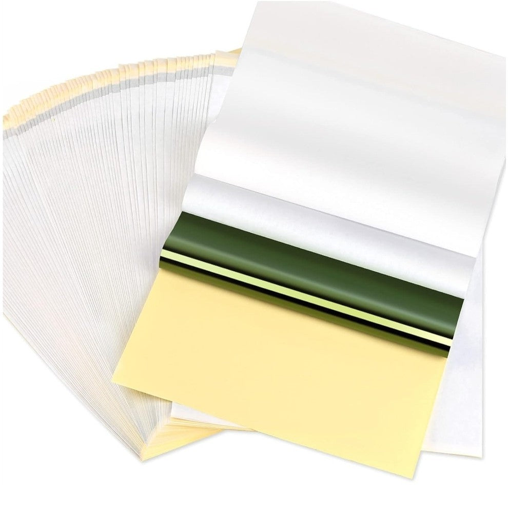 Tattoo Transfer Paper Kit - 50 Stencil Sheets for Tattooing, 8.25 x 11.75 in