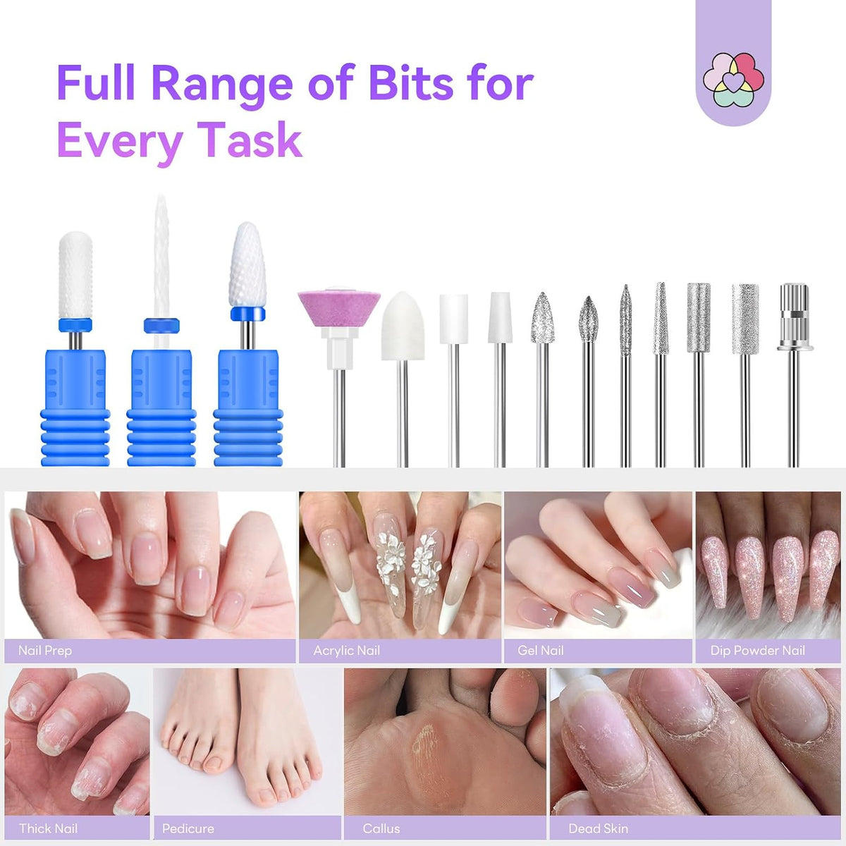 Electric Nail Drill 40000 RPM for Acrylic Removal and Nail Art
