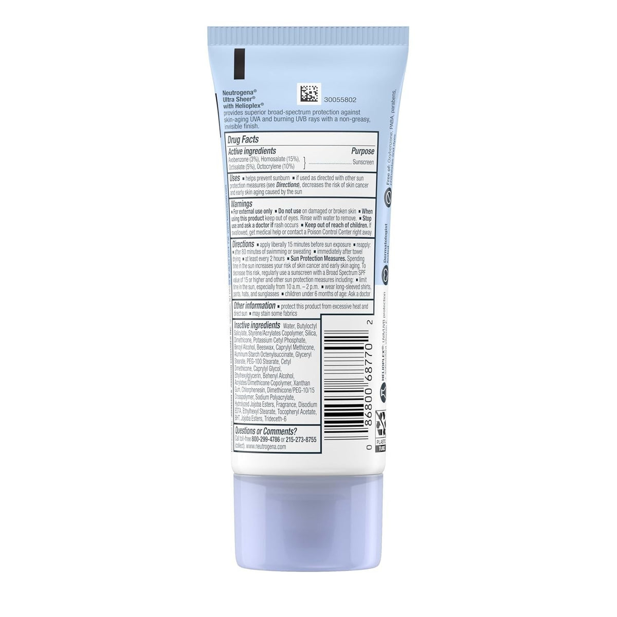 Neutrogena Ultra Sheer SPF 70 Dry-Touch Sunscreen Lotion Broad Spectrum Water Resistant