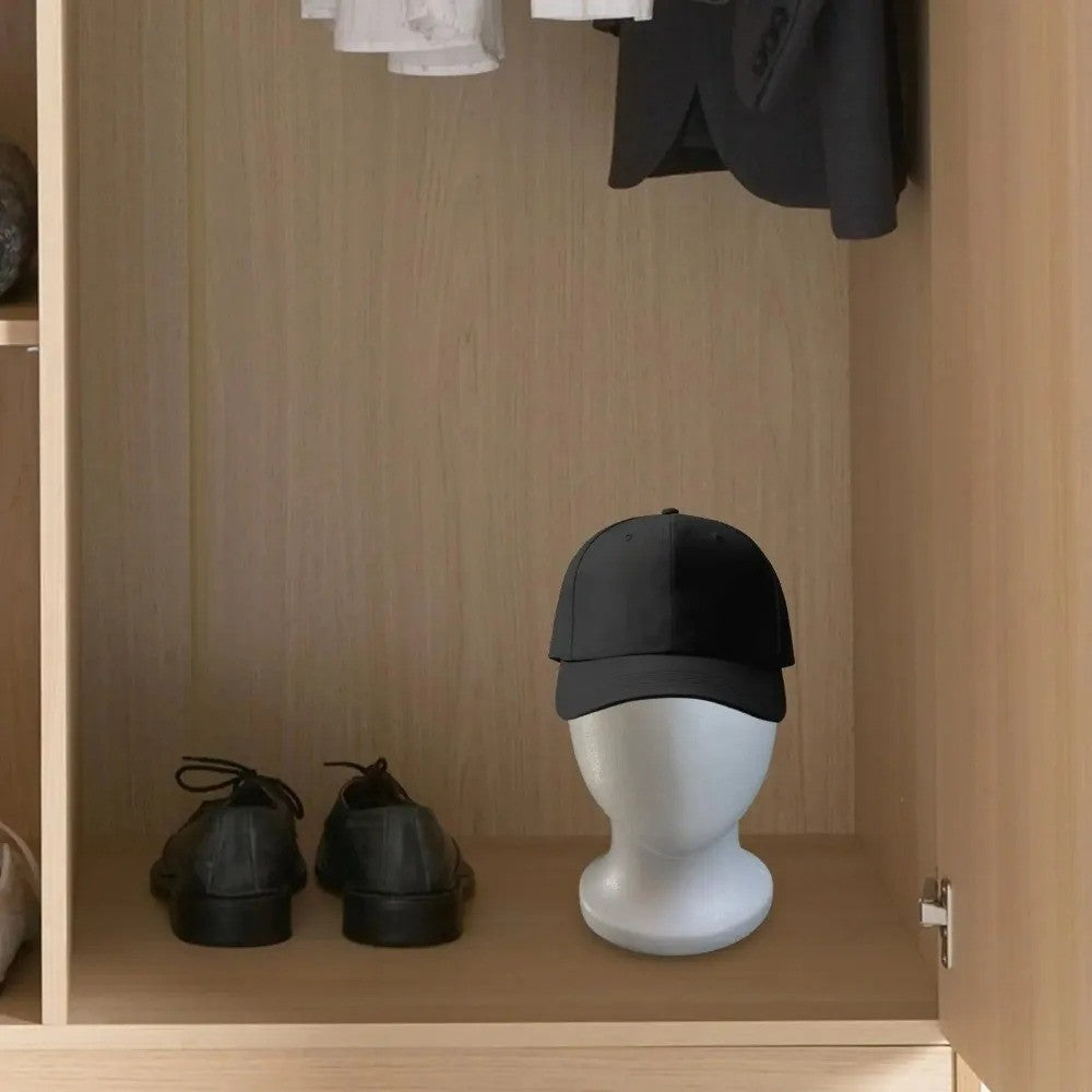 Foam Wig Head Display Stand for Wigs Hats Glasses - White Mannequin Head