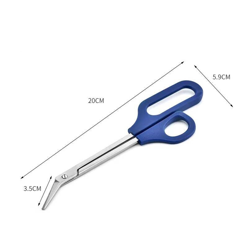 2-Pack Long Handle Toenail Scissors with Easy Grip - Pedicure Nail Clippers
