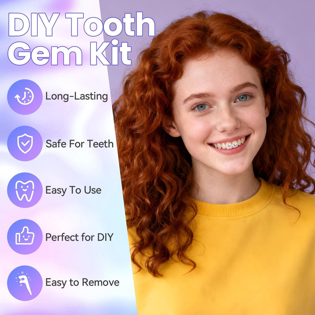 Tooth Gem Kit with Crystals for Teeth - 500 Pcs Dental Jewelry Set for Adults & Kids
