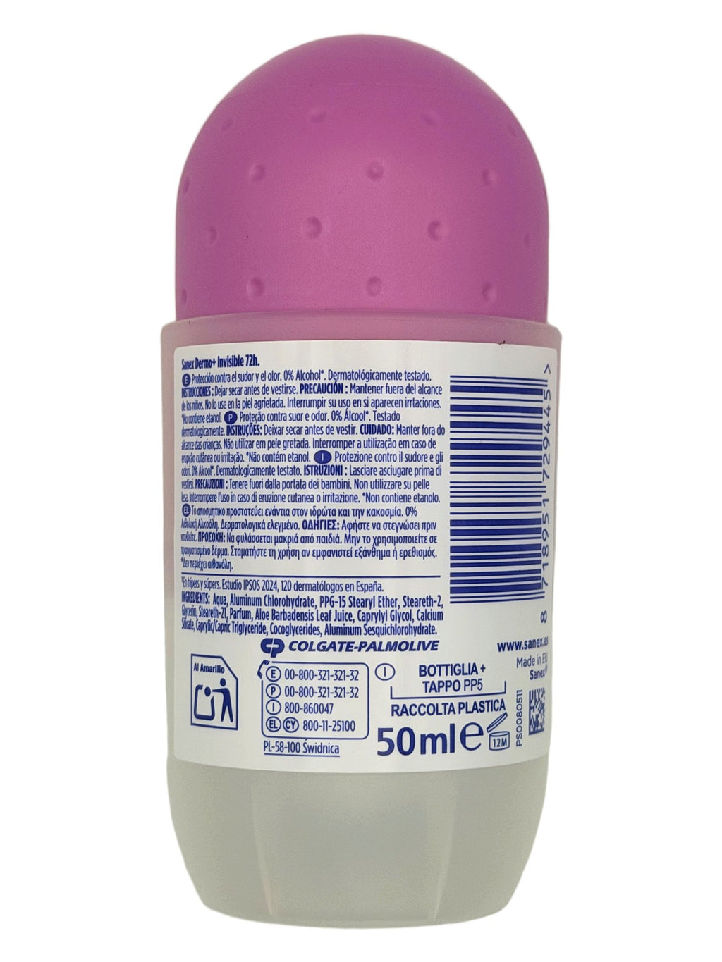 Sanex Zero Dermo Invisible Anti-Irritant Deodorant Pack of 3 - 72 Hr Protection