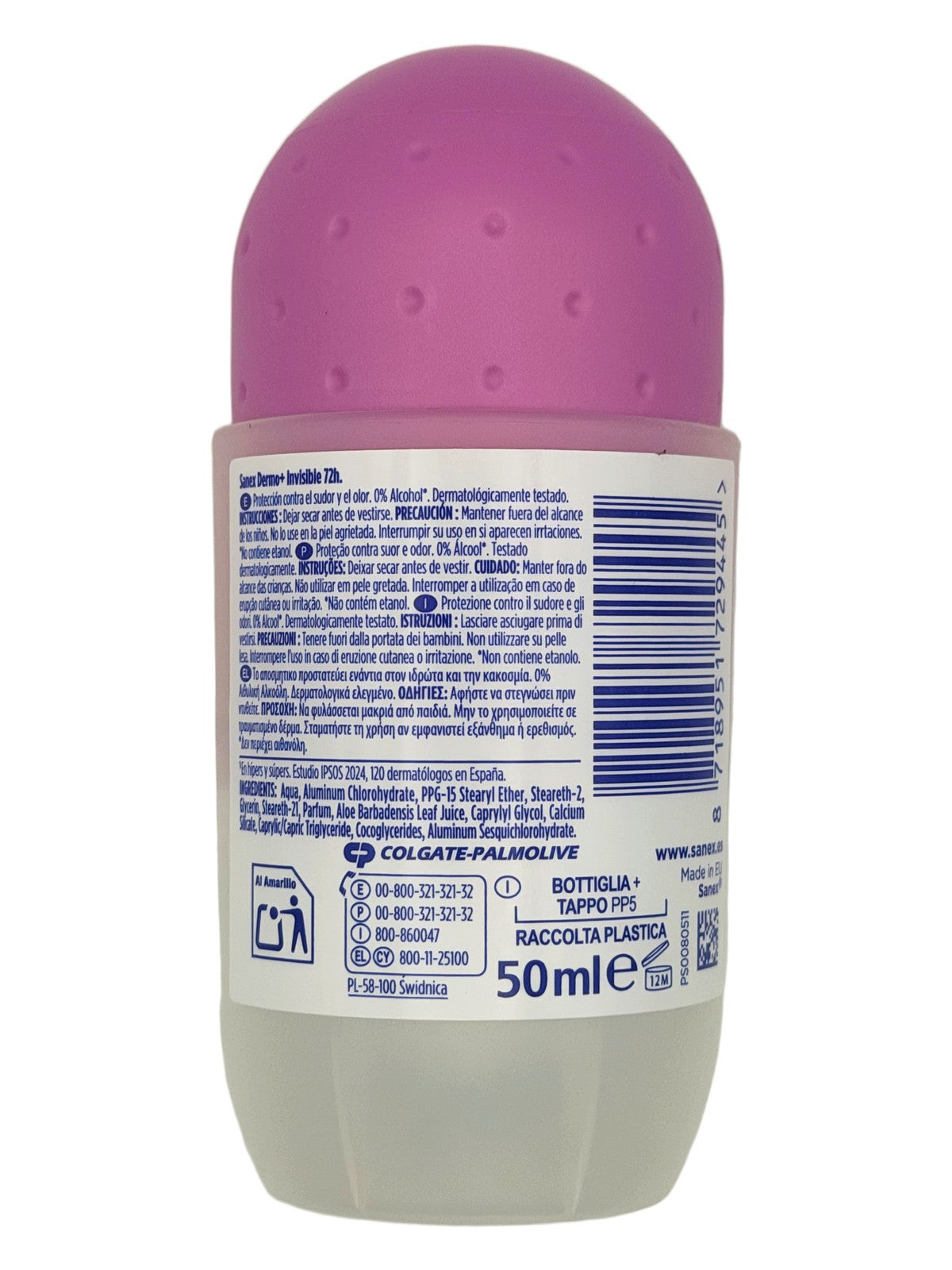 Sanex Zero Dermo Invisible Anti-Irritant Deodorant Pack of 3 - 72 Hr Protection