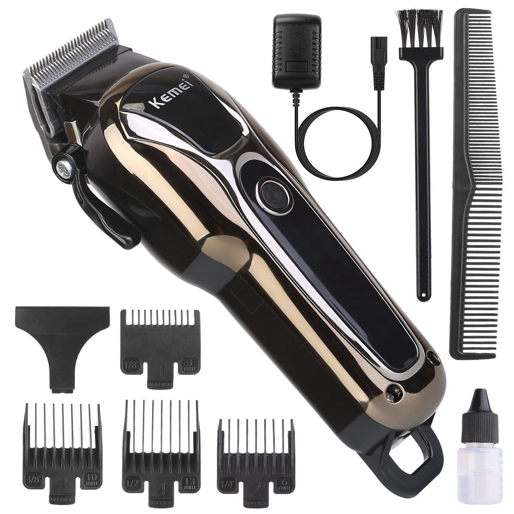 Professional Cordless Hair Clippers Trimmer Kit for Men & Barber Salon Use