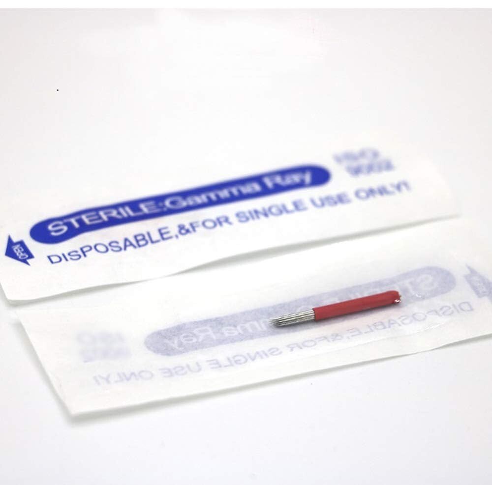 Eyebrow Tattoo Needle Set 50Pcs 0.2mm Microblading Shading Needles