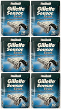 Gillette Sensor Excel Razor Blades - 60 Cartridges for Shaving