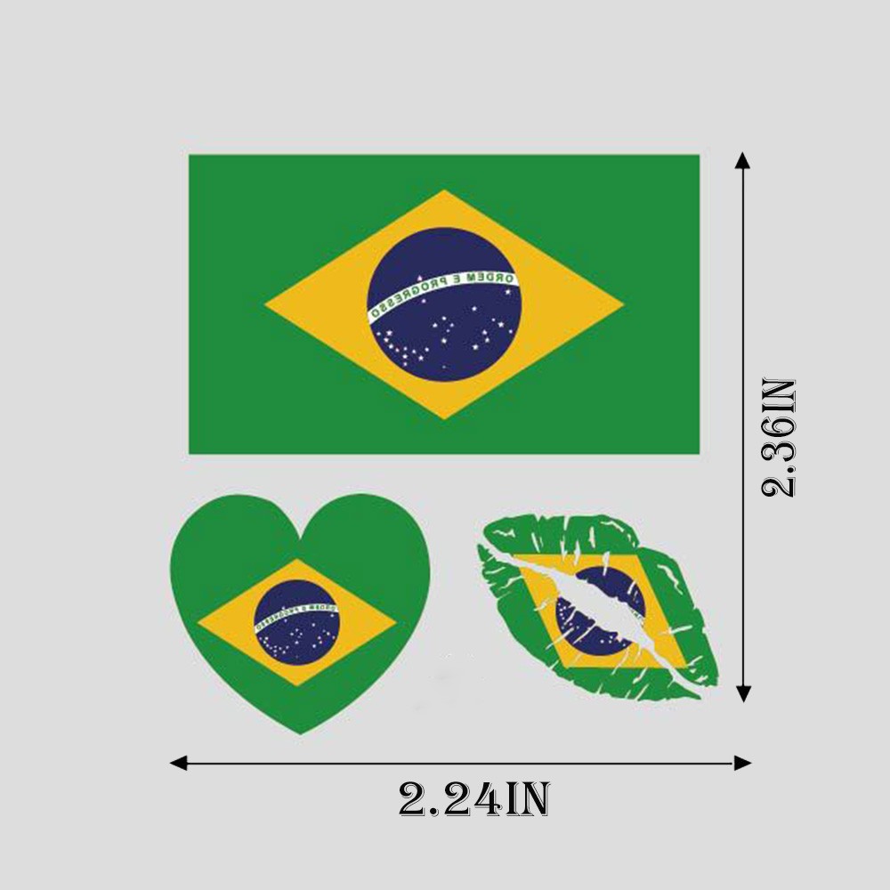 Temporary World Cup Face Tattoos 10 Sheets - USA Canada Mexico Flag Decals